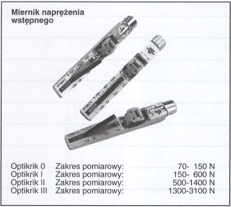 miernik naprężenia wstępnego